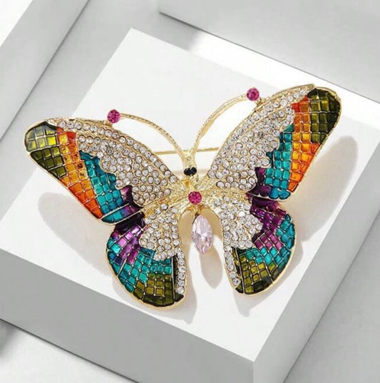 Prendedor Mariposa Multicolor