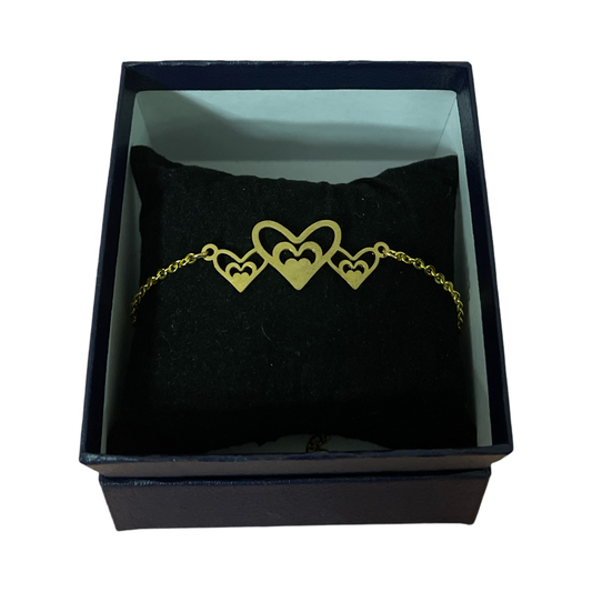 Pulsera Tri Corazones