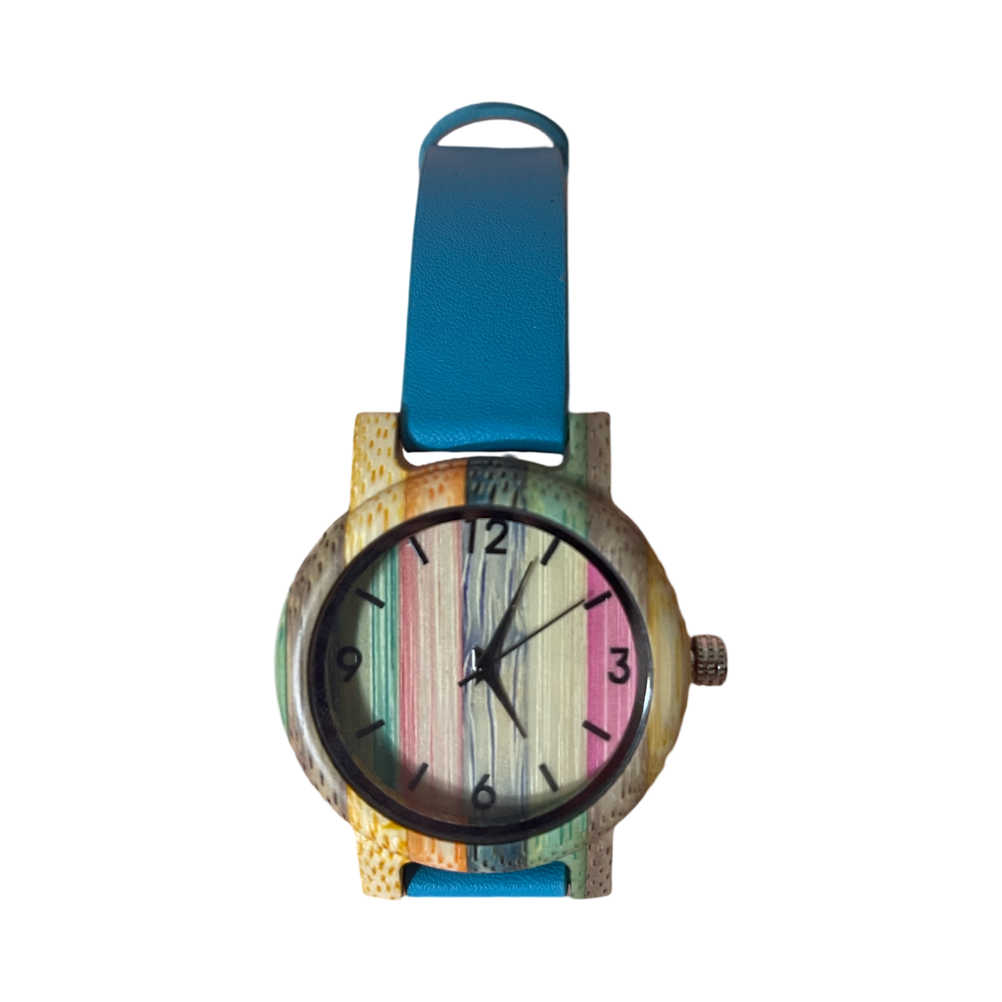 Reloj Bambú Cuero Mujer 016